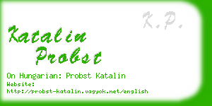 katalin probst business card